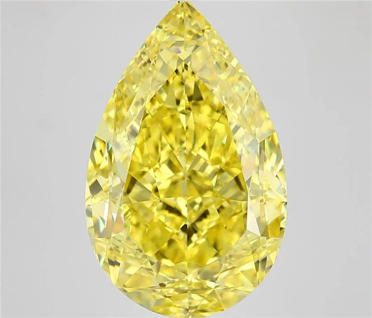 12.02ct Pear Natural Diamond (Colour Fancy Vivid Yellow, Clarity VS1, GIA Certified)