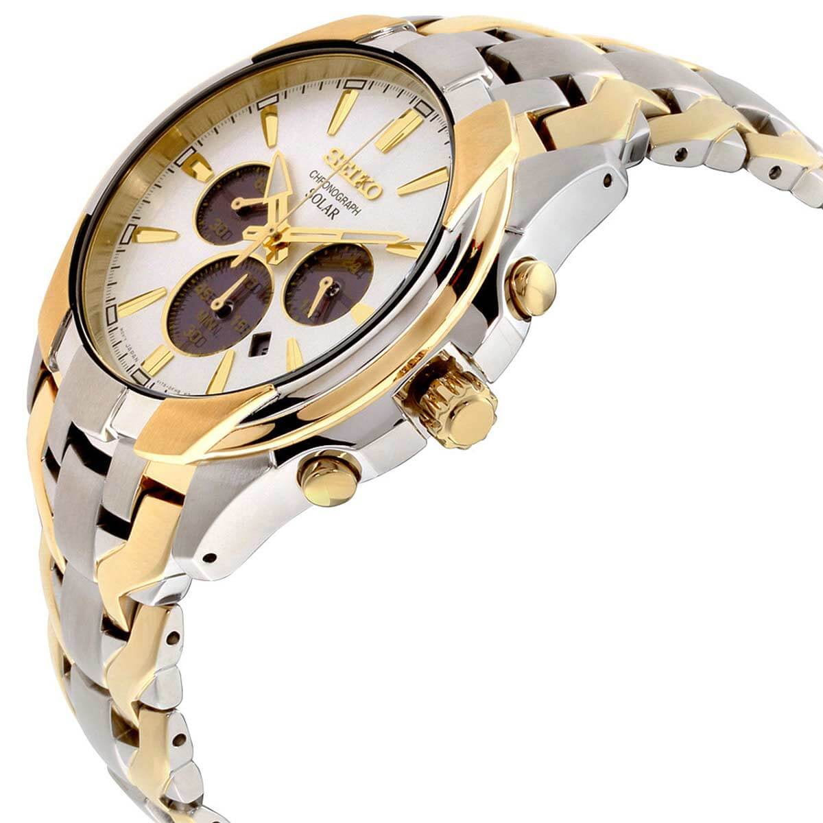 Seiko Core White Dial Stainless Steel Men's Watch SSC634