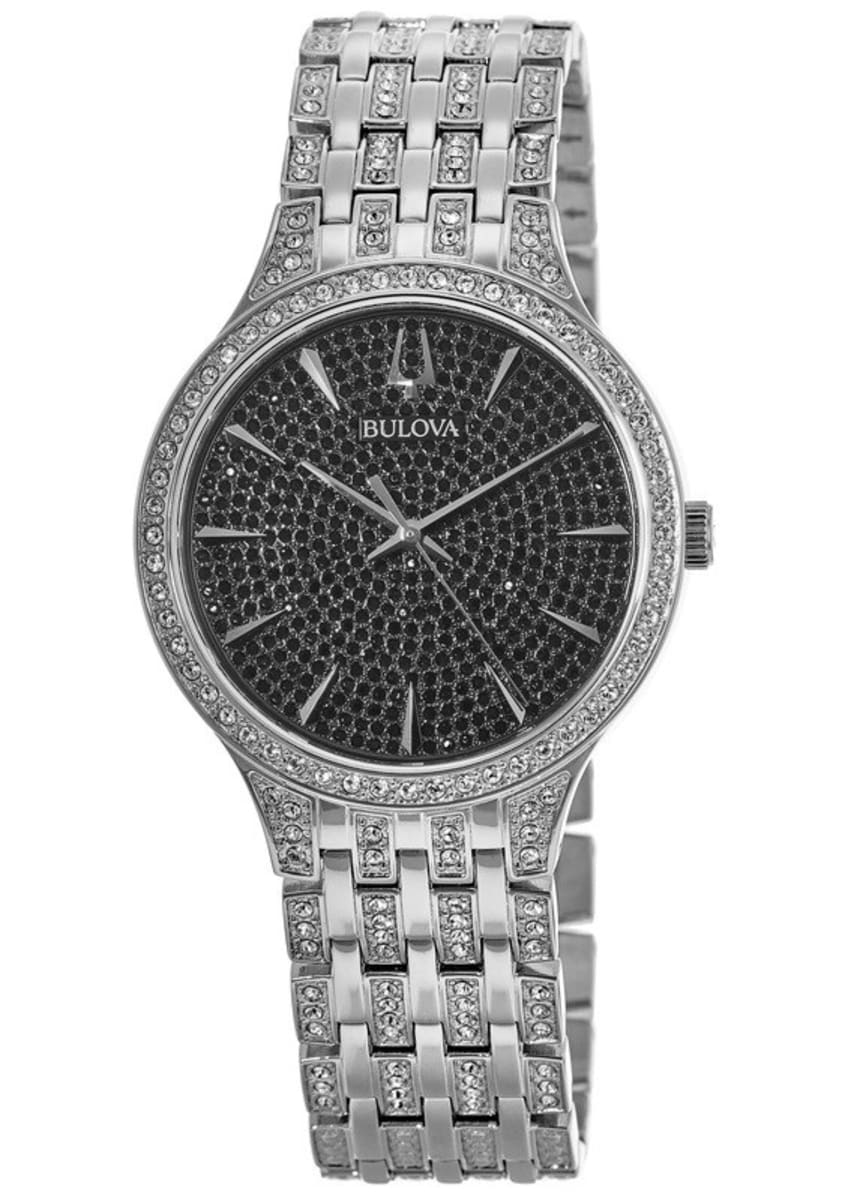 Bulova Phantom Black Dial Stainless Steel Bracelet Women's Watch 96L273