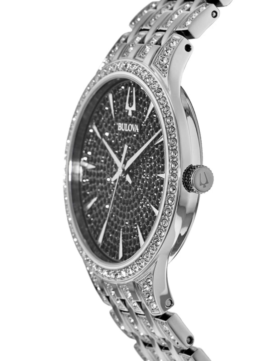 Bulova Phantom Black Dial Stainless Steel Bracelet Women's Watch 96L273