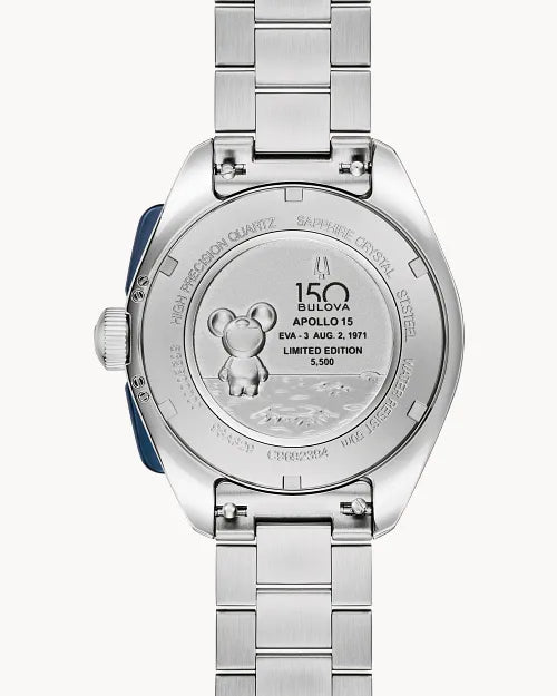 Blue Dial Stainless Steel Bracelet Lunar Pilot Timascus 98A329 | Bulova