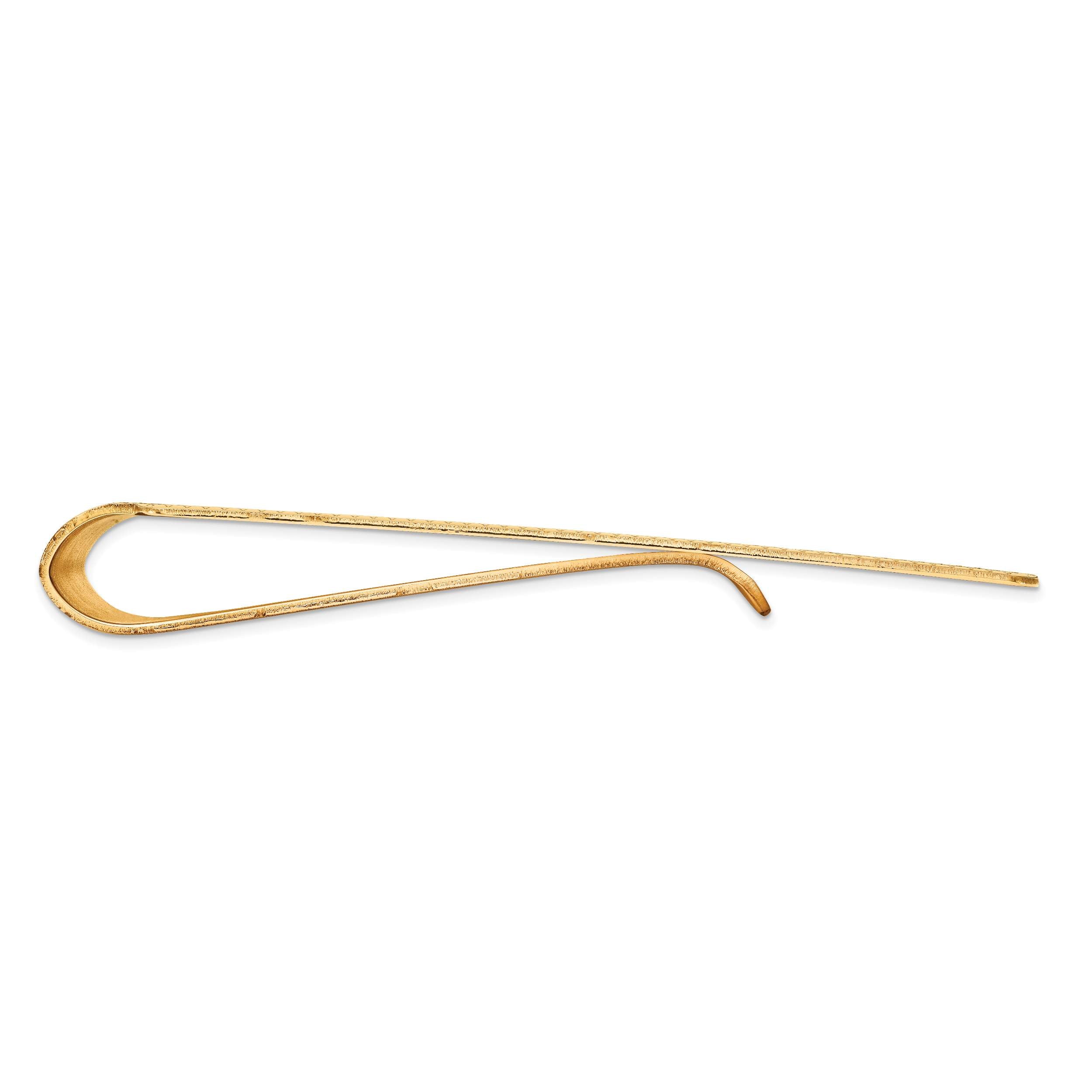 14k Engraveable Sandblast & Edge-Design Money Clip