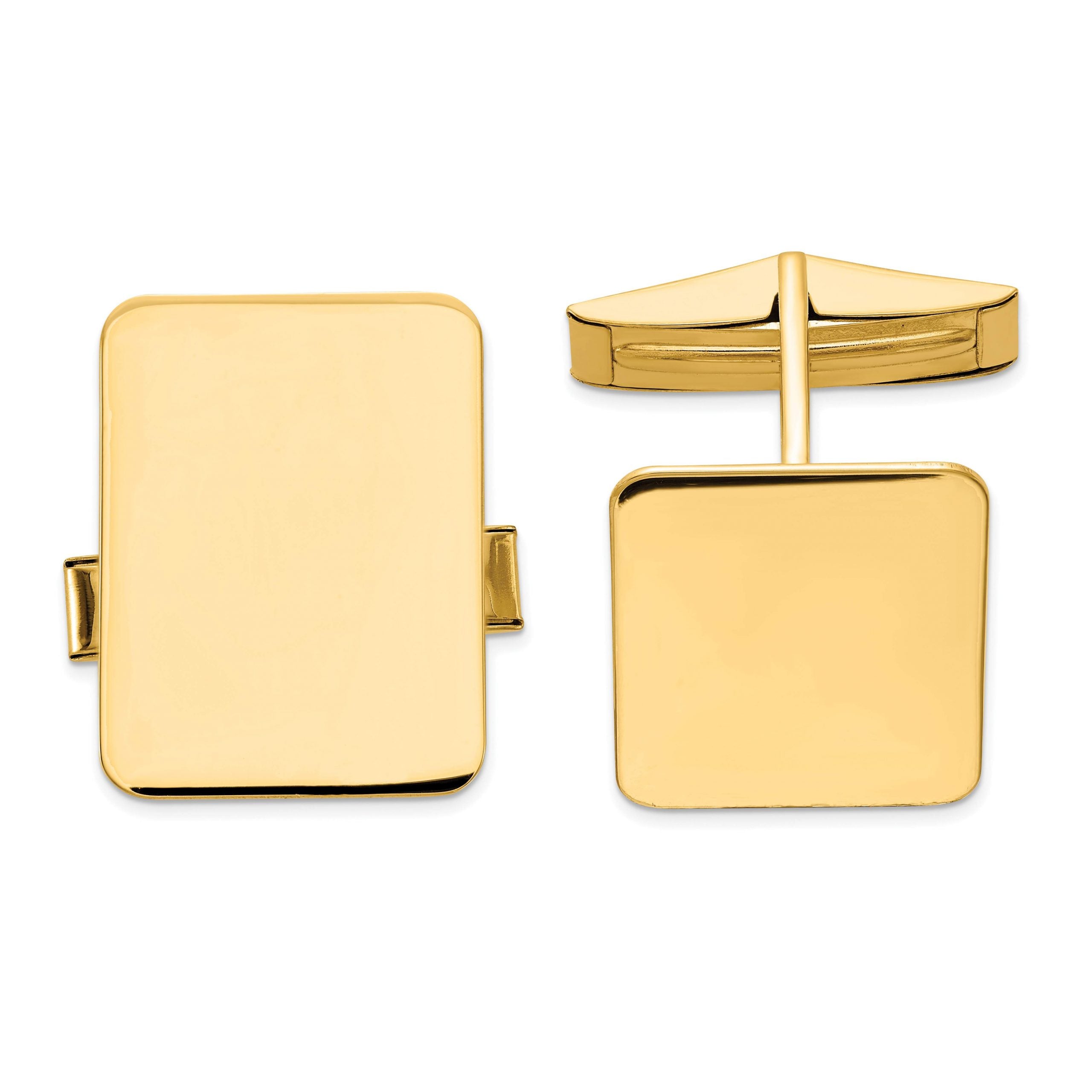 14K Rectangular Cuff Links