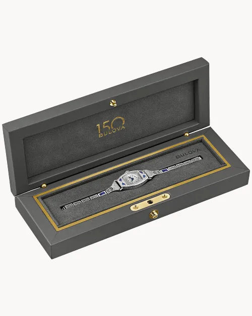 Silver-Tone Dial Stainless Steel Expansion Miss America 96L340 | Bulova