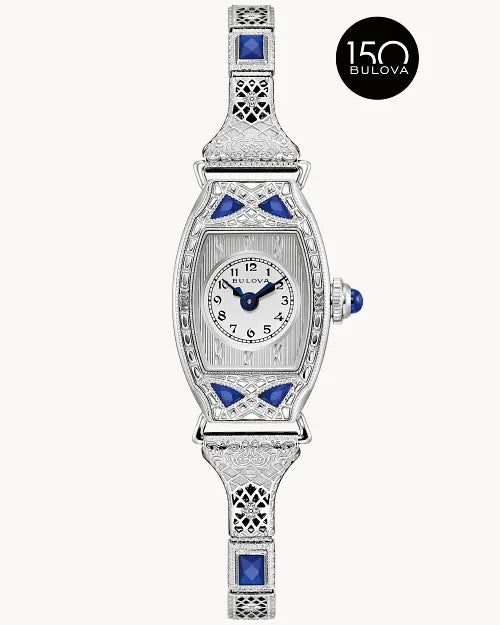 Silver-Tone Dial Stainless Steel Expansion Miss America 96L340 | Bulova