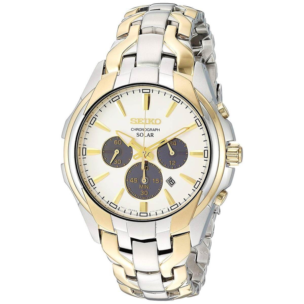 Seiko Core White Dial Stainless Steel Men's Watch SSC634