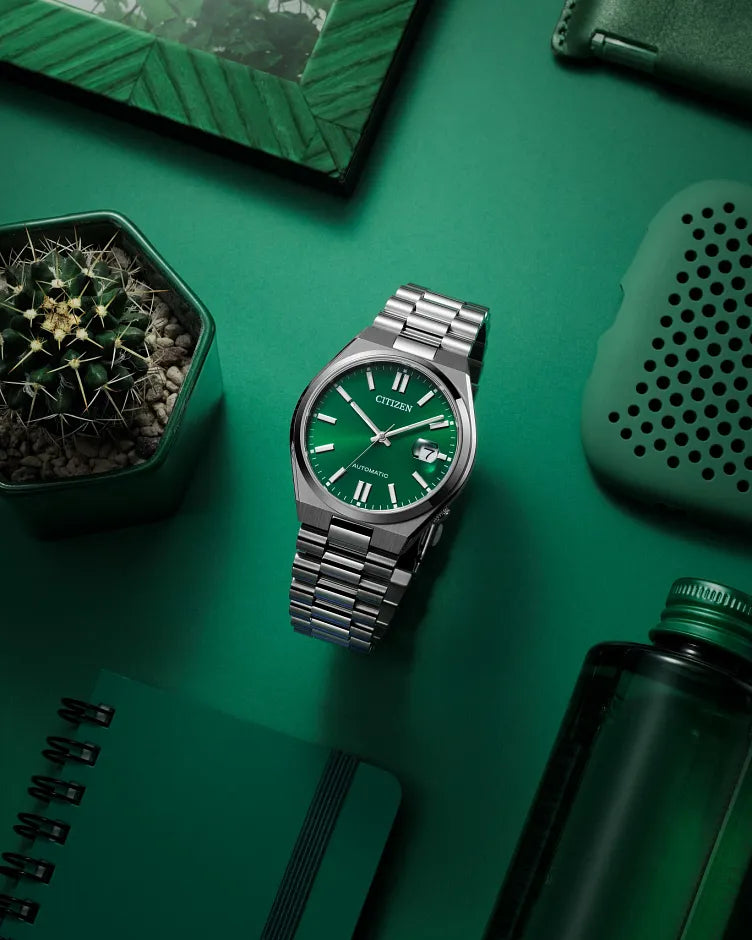 TSUYOSA Green Dial Stainless Steel Bracelet NJ0150-56X | CITIZEN