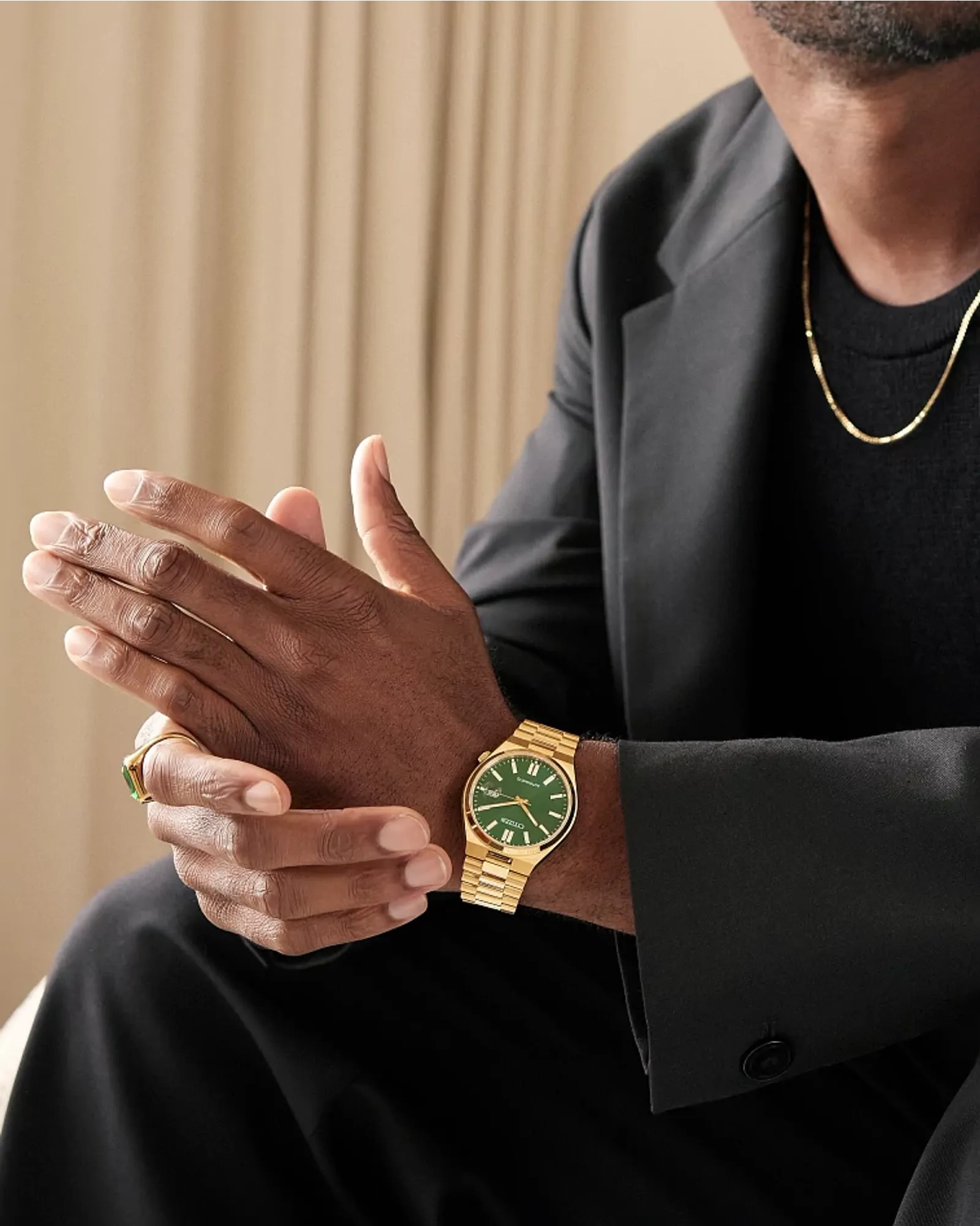 TSUYOSA Green Dial Stainless Steel Bracelet NJ0152-51X | CITIZEN