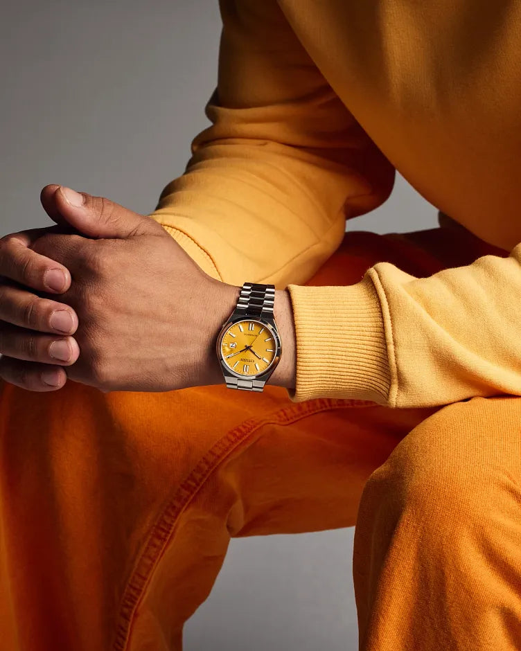 TSUYOSA Yellow Dial Stainless Steel Bracelet NJ0150-56Z | CITIZEN