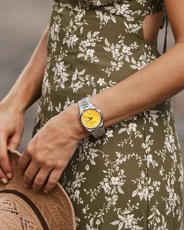 TSUYOSA Yellow Dial Stainless Steel Bracelet NJ0150-56Z | CITIZEN