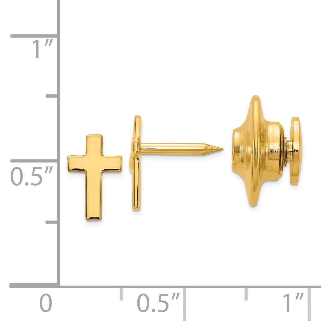 14k Cross Tie Tac
