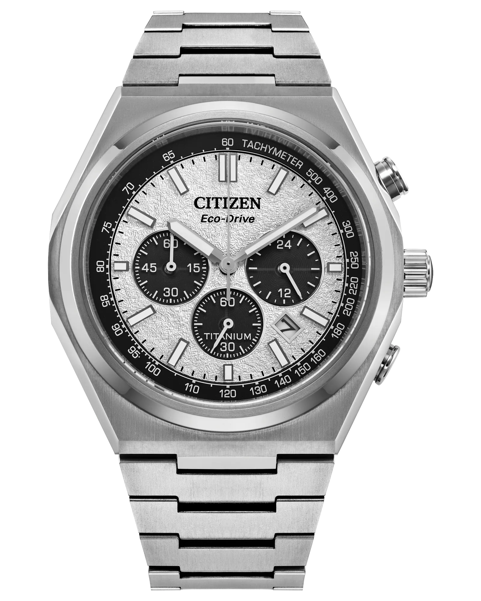 Zenshin Chrono Silver-Tone Dial Super Titanium Bracelet CA4610-85A | CITIZEN