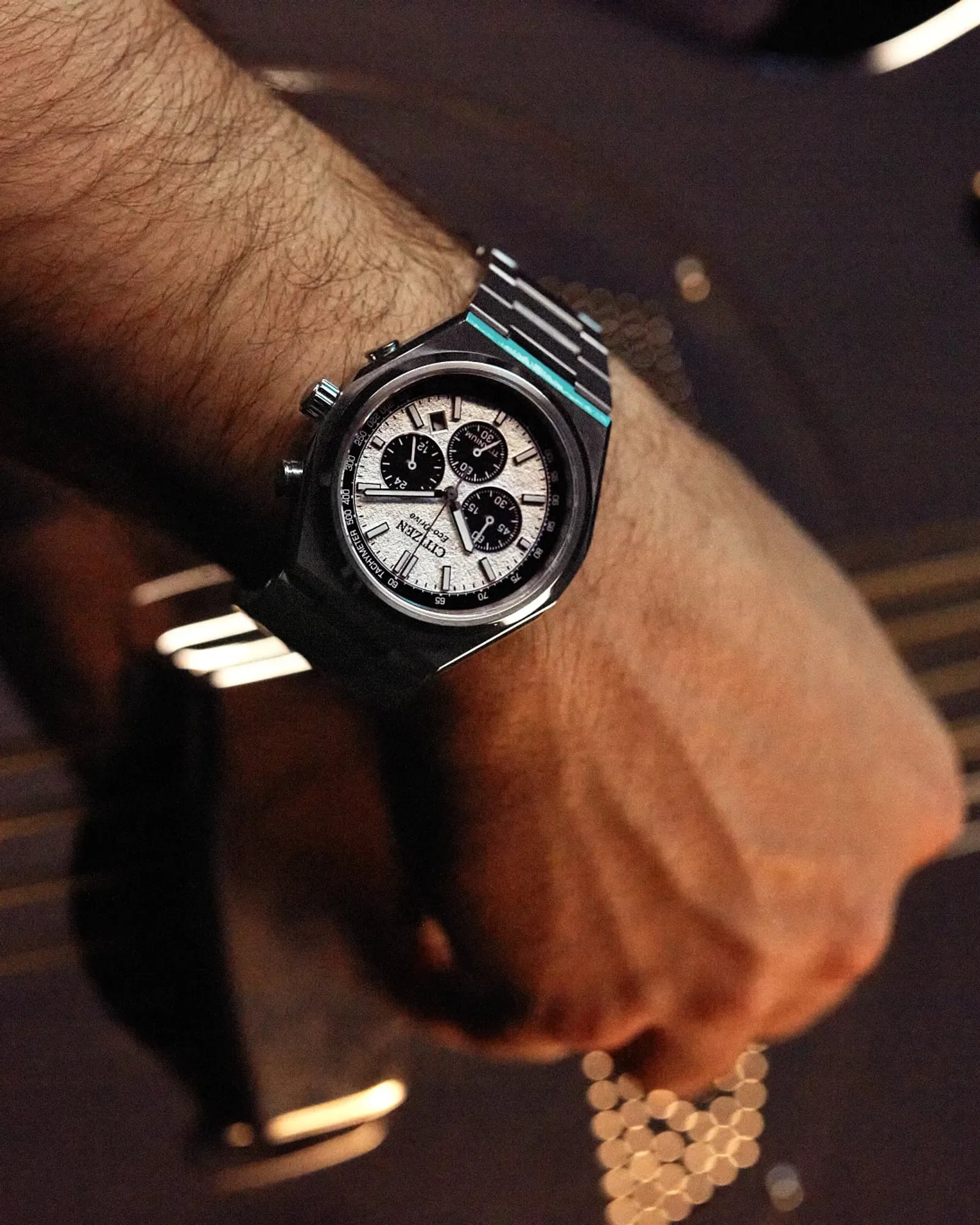 Zenshin Chrono Silver-Tone Dial Super Titanium Bracelet CA4610-85A | CITIZEN