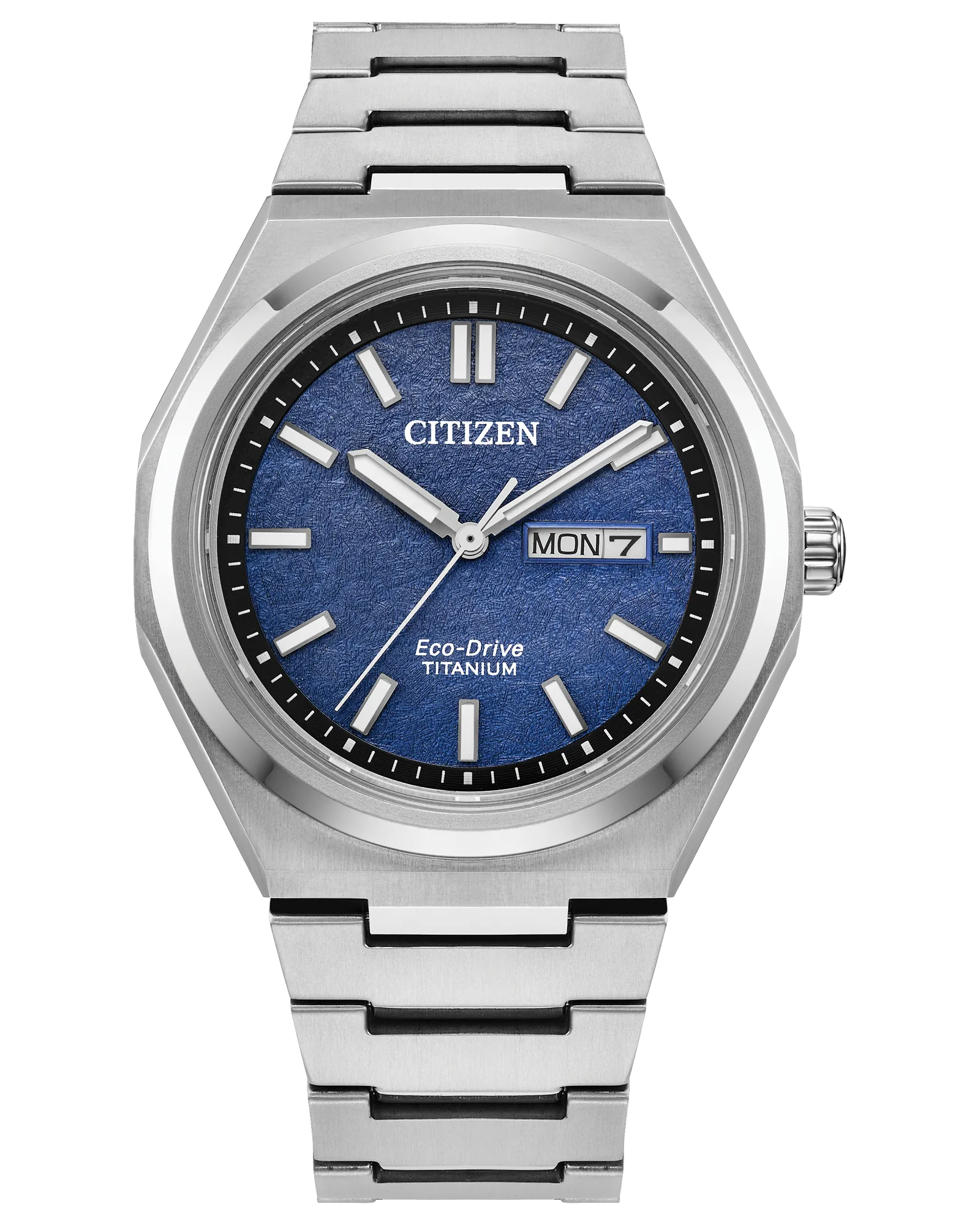 Zenshin Three-hand Blue Dial Super Titanium Bracelet AW0130-85L | CITIZEN