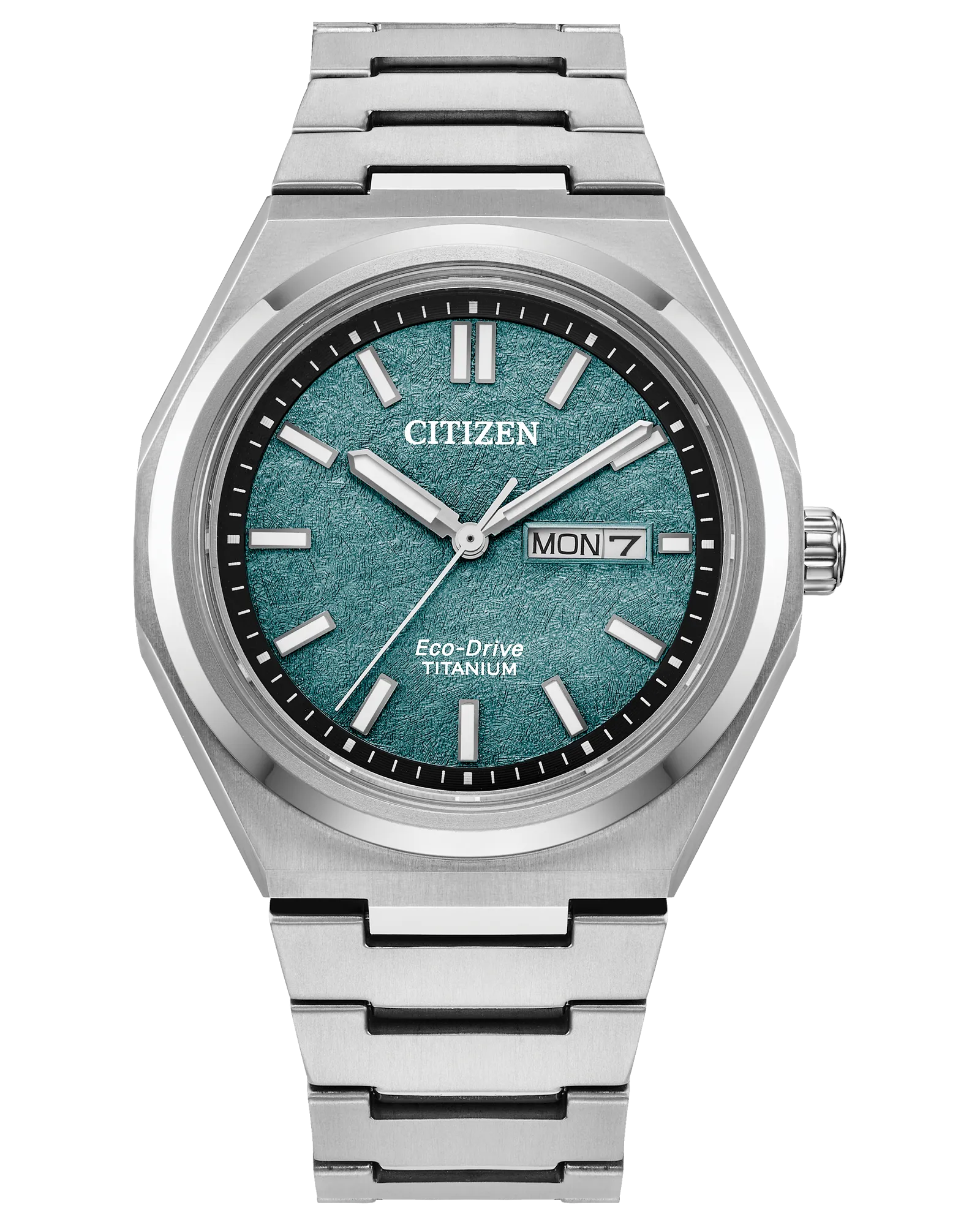 Zenshin Three-hand Green Dial Super Titanium Bracelet AW0130-85X | CITIZEN