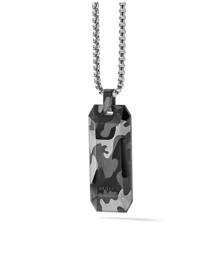 BULOVA - PRECISIONIST CAMOUFLAGE DESIGN DOG TAG WITH CHAIN J98N001
